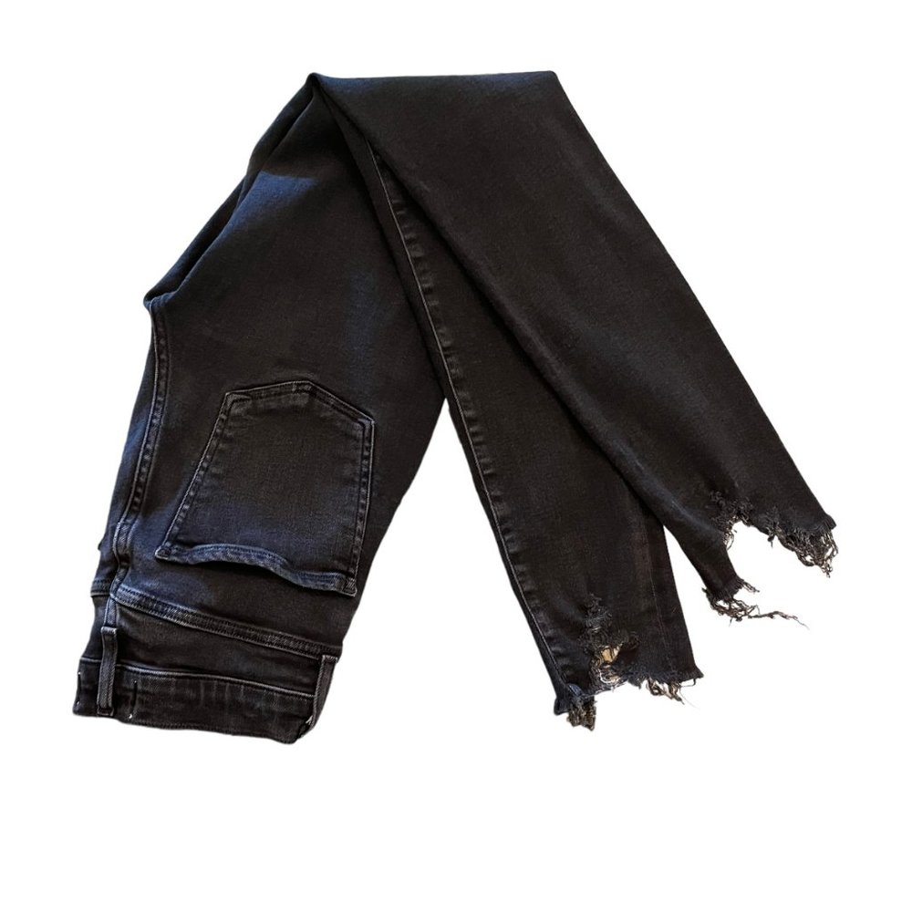Agolde Sophie Mid Rise Skinny Ankle Jean - Black - Size 25 - Picture 12 of 14